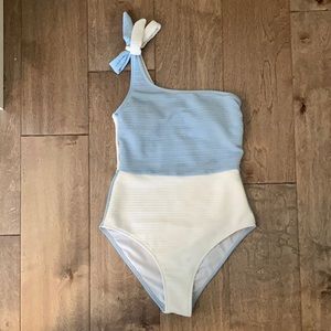 CUPSHE Women’s Small Colorblock One-shoulder One-piece Swimsuit